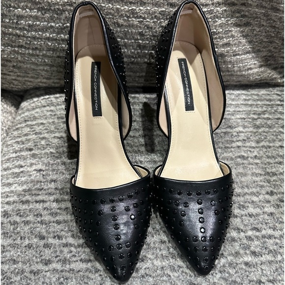 Women’s French Connection black studded heels, size 8.5, EUC! - Picture 3 of 9